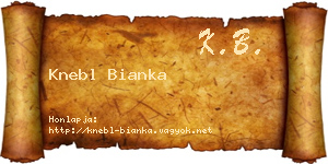 Knebl Bianka névjegykártya
